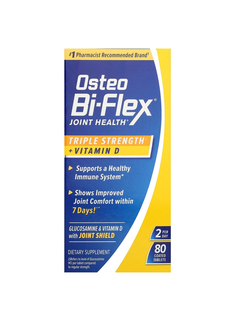 Joint Health + Vitamin D, Triple Strength, 80 Coated Tablets